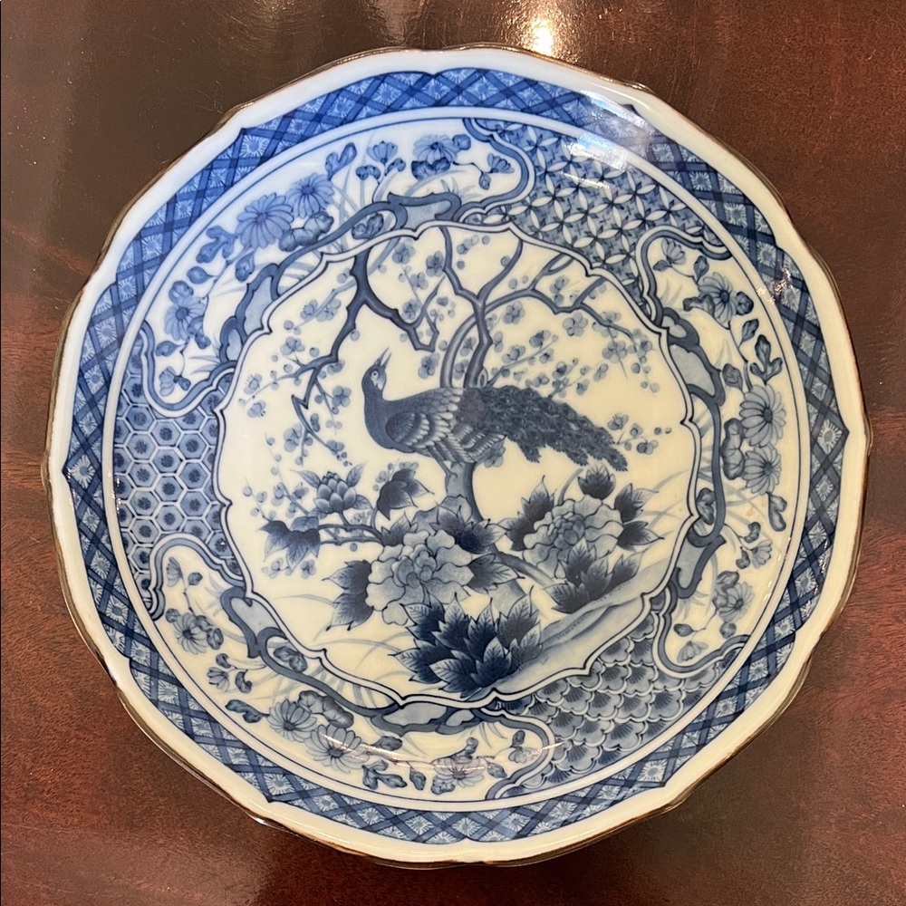 Vintage Andrea by Sadek “Blue Peacock Collection” Plate
